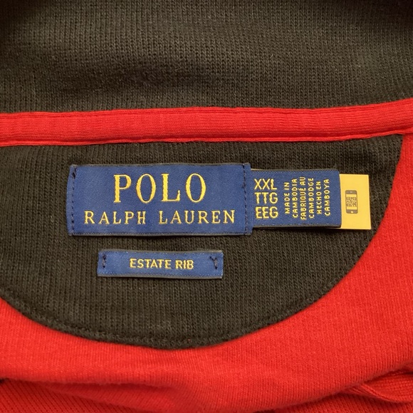 Polo Ralph Lauren Estate Rib 1/4 Zip Pullover - Red - XXL - Picture 5 of 6
